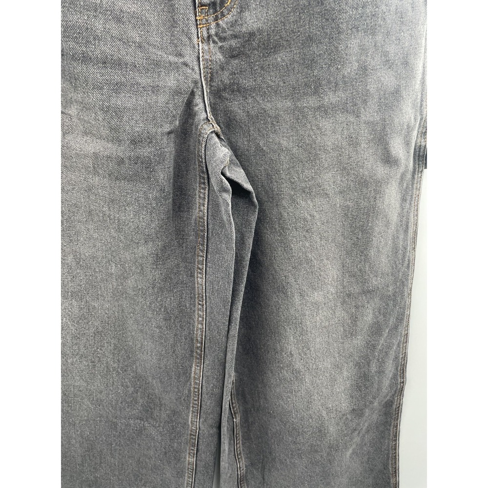 NWT Edikted Wide-Leg Jeans Women's Small Gray Washed Denim High Rise 100% Cotton - Picture 8 of 13